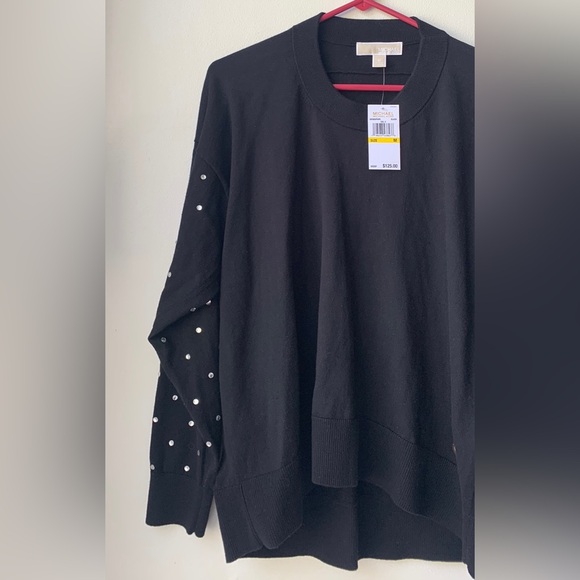 Michael Kors Women’s Medium Designer Sweater Black w Silver Bling New w tags - Picture 6 of 6